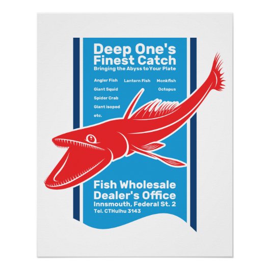 Deep One’s Finest Catch Innsmouth Fish Wholesaler Perfect Poster (Voorkant)
