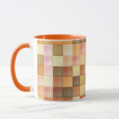 Deep Oranje Square Patterened Mok (Links)