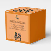 Deep Oranje Wedding Bedankdoosjes (Voorkant Zijde)