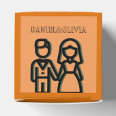 Deep Oranje Wedding Bedankdoosjes (Bovenkant)