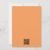 Deep Oranje Wedding Kaart (Achterkant)