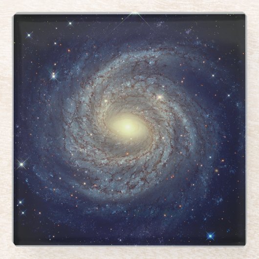 Deep Outer Space Galaxy Glazen Onderzetter (Voorkant)