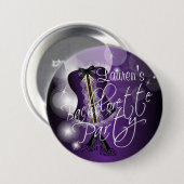 Deep Paars Bachelorette Party Ronde Button 7,6 Cm (Voorkant /achterkant)