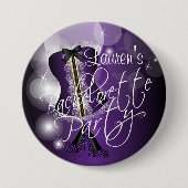 Deep Paars Bachelorette Party Ronde Button 7,6 Cm (Voorkant)