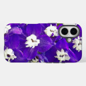 Deep Paars Delphinium Floral Case-Mate iPhone Case (Achterkant (horizontaal))