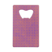 Deep Paars en Roze Diamonds Patroon Creditkaart Flessenopener (Achterkant)