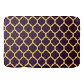 Deep Paars en Tan Moroccan Quatrefoil Pattern Badmat (Voorkant)