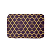 Deep Paars en Tan Moroccan Quatrefoil Pattern Badmat (Voorkant)