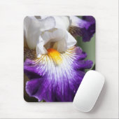 Deep Paars en White Iris Mousepad Muismat (Met muis)