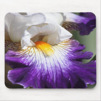 Deep Paars en White Iris Mousepad Muismat
