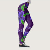 Deep Paars Flowered Leggings (Rechts)