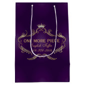 Deep Paars & Gold Crown Lijst Medium Cadeauzakje (Achterkant)