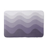 Deep Paars Grey Wavey Stripe Modern Bath Mat (Voorkant)
