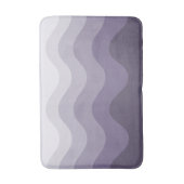 Deep Paars Grey Wavey Stripe Modern Bath Mat (Voorkant Verticaal)