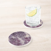 Deep Paars Kwartz Crystal Zandsteen Onderzetter (Zijkant)