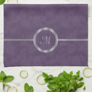 Deep Paars Lavender Monogram Theedoek