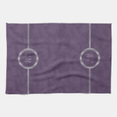 Deep Paars Lavender Monogram Theedoek (Horizontaal)
