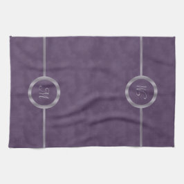 Deep Paars Lavender Monogram Theedoek