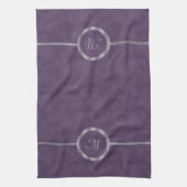 Deep Paars Lavender Monogram Theedoek (Verticaal)