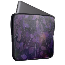 Deep Paars Leaf Abstract Laptop Sleeve