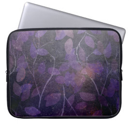 Deep Paars Leaf Abstract Laptop Sleeve