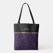 Deep Paars Leopard Pattern Tote Bag (Achterkant)