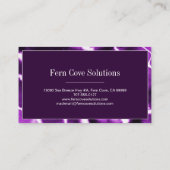 Deep Paars marble Agate Professional Monogram Visitekaartje (Achterkant)