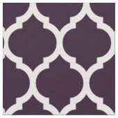 Deep Paars Moroccan Quatrefoil Pattern Stof (Close Up)