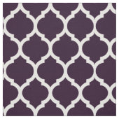 Deep Paars Moroccan Quatrefoil Pattern Stof (Swatch)