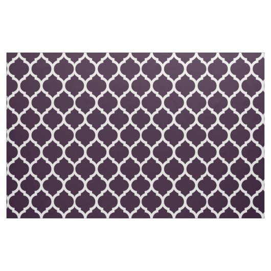 Deep Paars Moroccan Quatrefoil Pattern Stof (Fat Quarter)