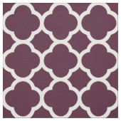 Deep Paars Moroccan rooster Quatrefoil Pattern Stof (Swatch)