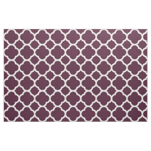 Deep Paars Moroccan rooster Quatrefoil Pattern Stof