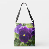 Deep Paars Pansy Crossbody Tas (Achterkant)