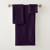 Deep Paars Plush Bad Handdoek (Insitu)
