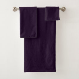 Deep Paars Plush Bad Handdoek