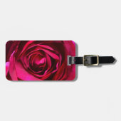 Deep Paars Roos Bagagelabel (Voorkant horizontaal)