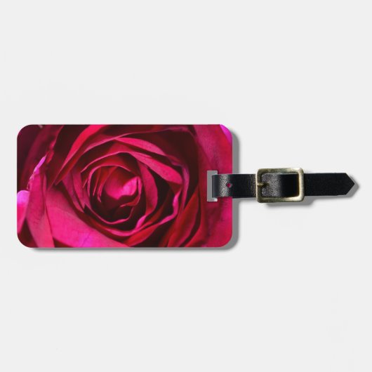 Deep Paars Roos Bagagelabel (Voorkant horizontaal)
