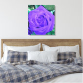 Deep Paars Roos Wrapped Canvas Afdruk (Insitu (Slaapkamer))