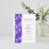 Deep Paars Save the Date Wedding Kaart (Staand voorkant)