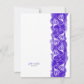 Deep Paars Save the Date Wedding Kaart (Achterkant)