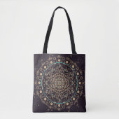 Deep Paars Sky Mandala Bag Tote Bag (Voorkant)