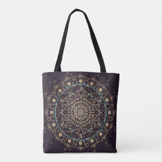 Deep Paars Sky Mandala Bag Tote Bag