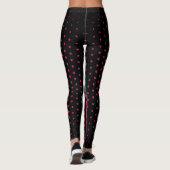 Deep Paars Techno Dot Patroon Leggings (Achterkant)
