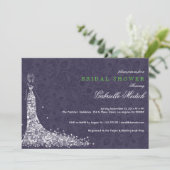 Deep Paars & White Weddenschap Dress &  kant Kaart (Staand voorkant)