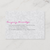 Deep Paars & White Weddenschap Dress &  kant Visitekaartje (Achterkant)