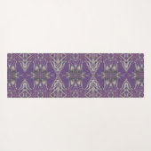 Deep Paarse Art Nouveau Deco Kaleidoscopische Frac Yogamat (Achterkant (horizontaal))