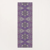 Deep Paarse Art Nouveau Deco Kaleidoscopische Frac Yogamat (Achterkant)