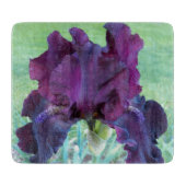Deep Paarse Bearded Iris Floral Snijplank (Voorkant)
