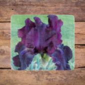 Deep Paarse Bearded Iris Floral Snijplank