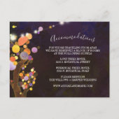 Deep Paarse bruiloft woonruimte Briefkaart (Voorkant)